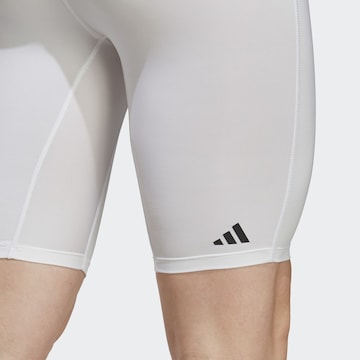 ADIDAS PERFORMANCE Skinny Workout Pants in White