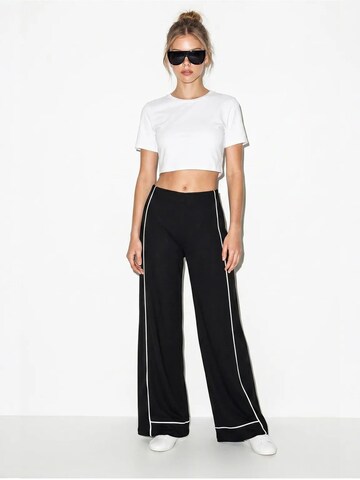 Wide Leg Pantalon Bianco Lucci en noir