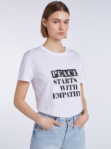 T-shirt SET en blanc : devant