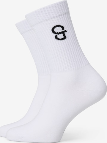Chaussettes SOLIT socks en blanc : devant