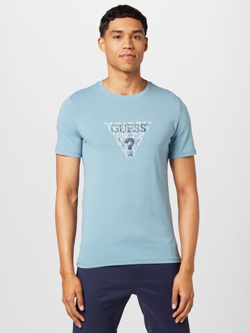GUESS - Camiseta en azul: frente