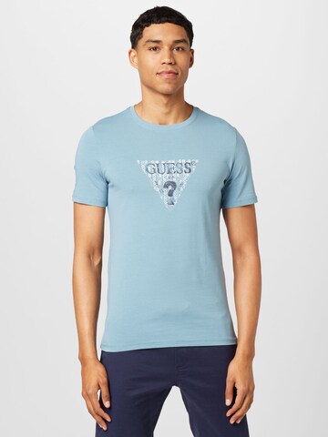 GUESS Shirt in Blauw: voorkant