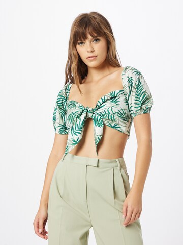 Nasty Gal Shirt in Green: front