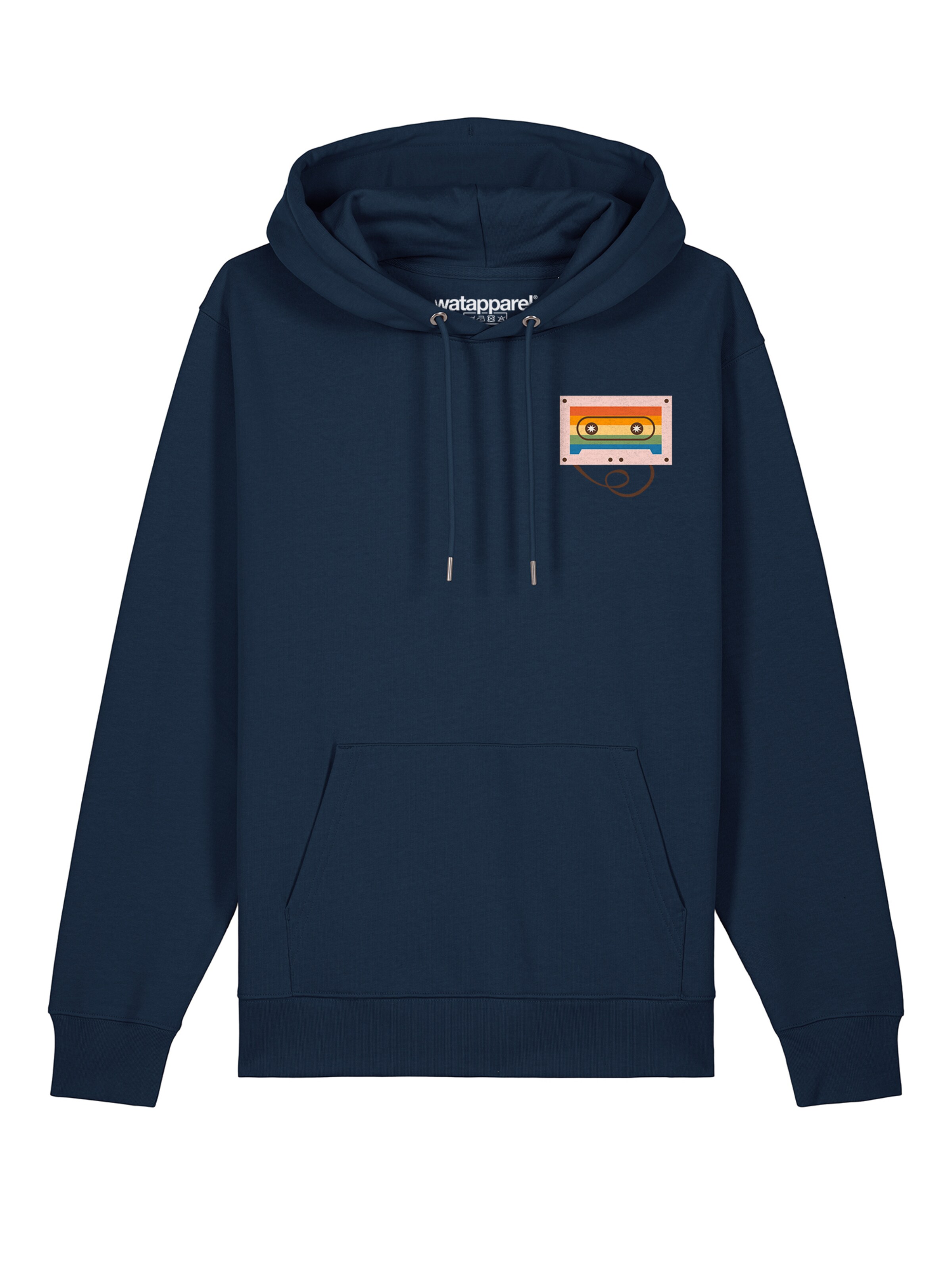 Sweat-shirt 'Rainbow Cassette' Watapparel en bleu : devant