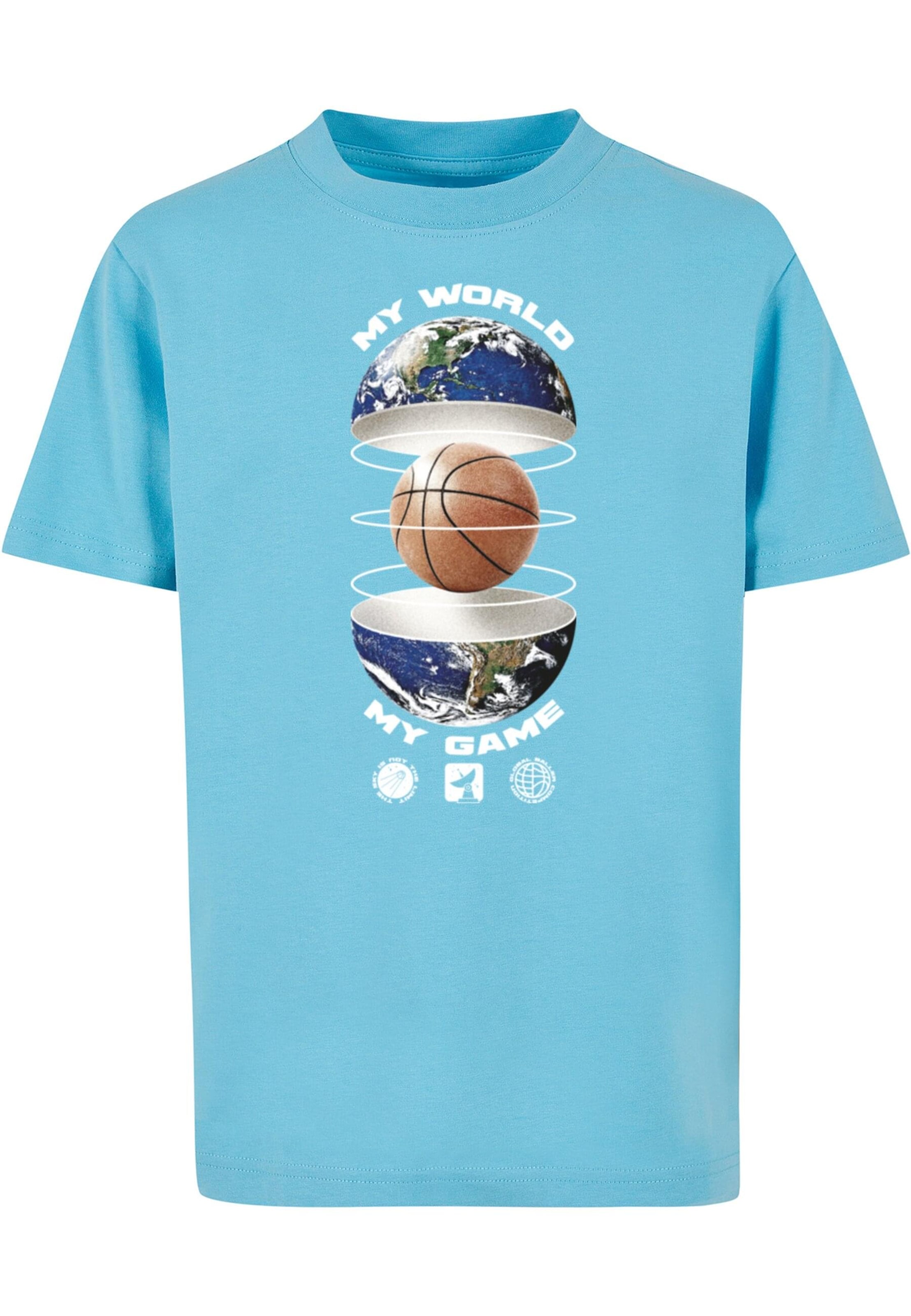 Mister Tee Shirts 'Ballin World' i blå: forside