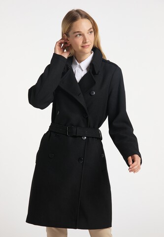 DreiMaster Klassik Between-Seasons Coat in Black: front