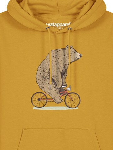 Watapparel Sweatshirt 'Fahrradbär' in Geel