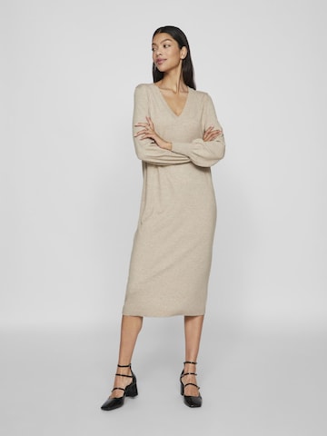 Robes en maille VILA en beige