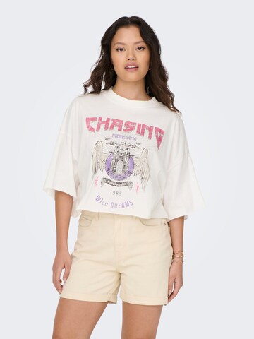 ONLY - Camiseta en blanco