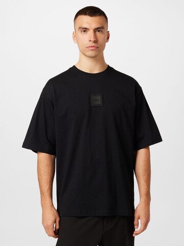 BOSS - Camisa 'Talboa Lotus' em preto: frente
