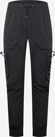 ALPHA INDUSTRIES - Tapered Pantalón cargo en negro: frente