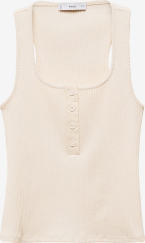 MANGO Knitted Top 'WALNUT' in Beige: front