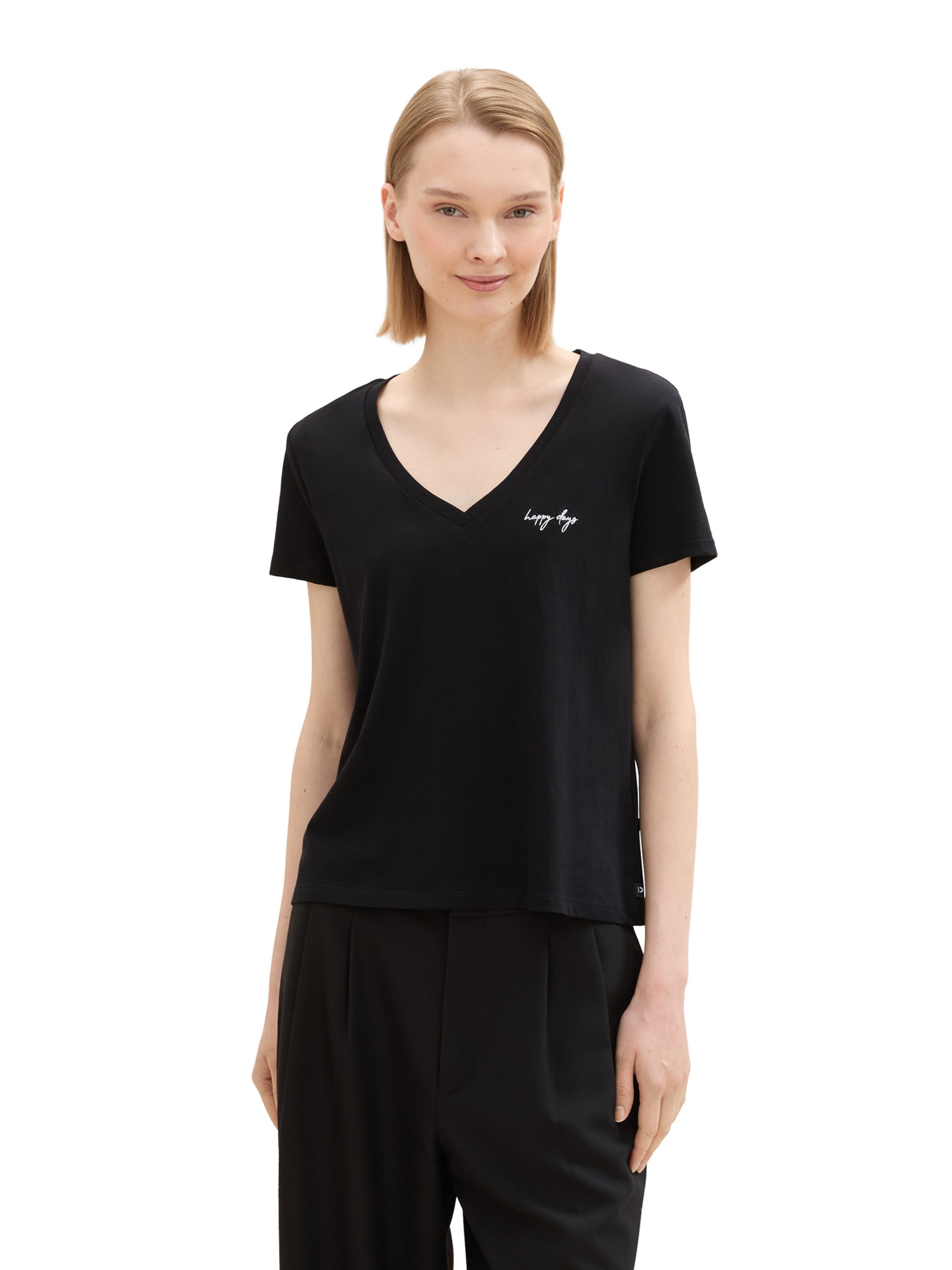 TOM TAILOR DENIM Koszulka w kolorze czarny