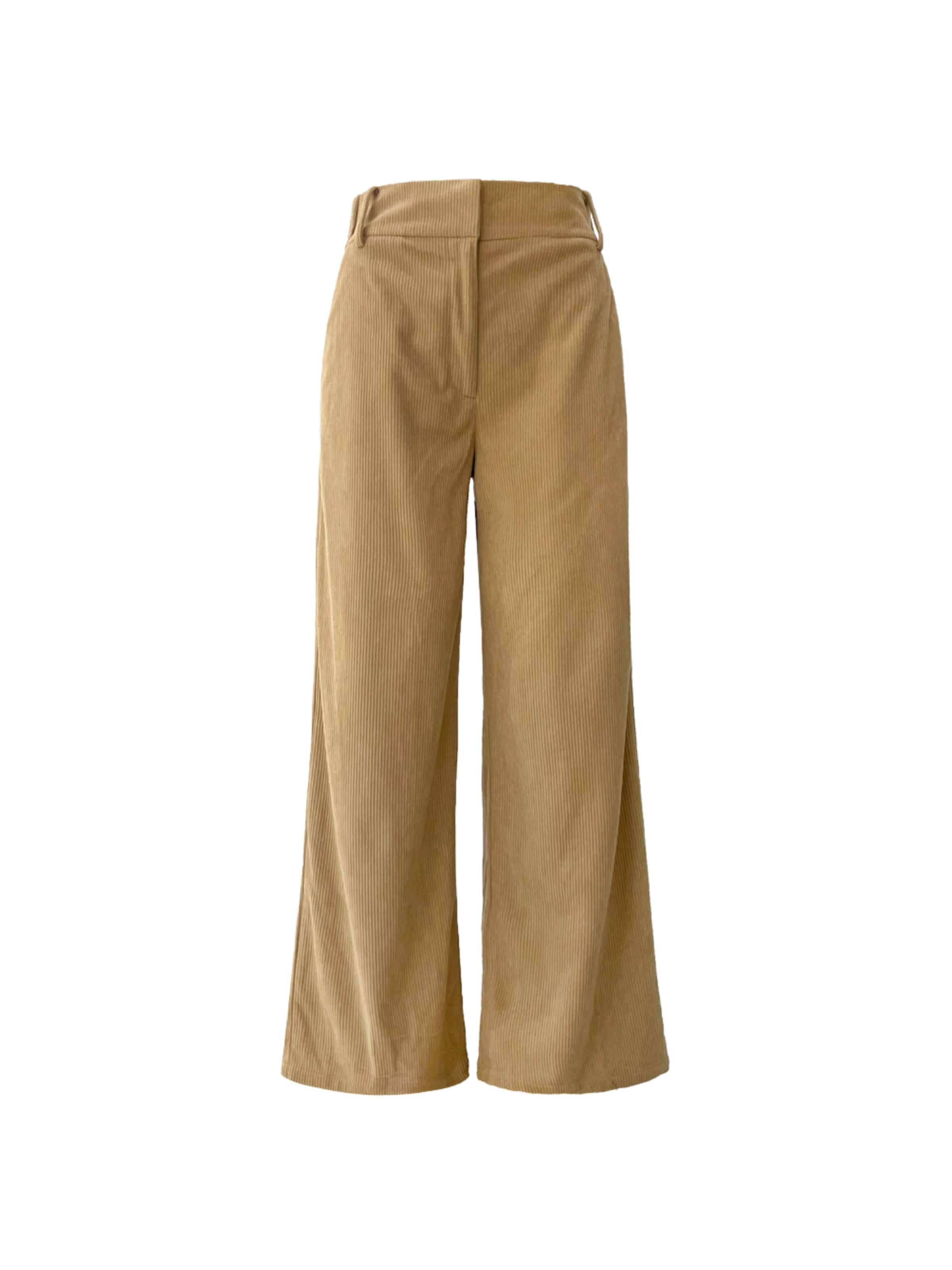 Liberte Essentiel Regular Trouser ' CORDUROY ' in Beige: Vorderseite