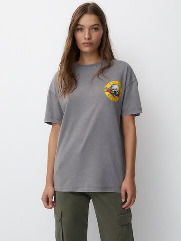 Pull&Bear Shirt in Grijs: voorkant