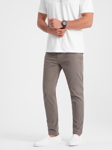 Coupe slim Pantalon chino 'OM-PACP-0151' Ombre en beige