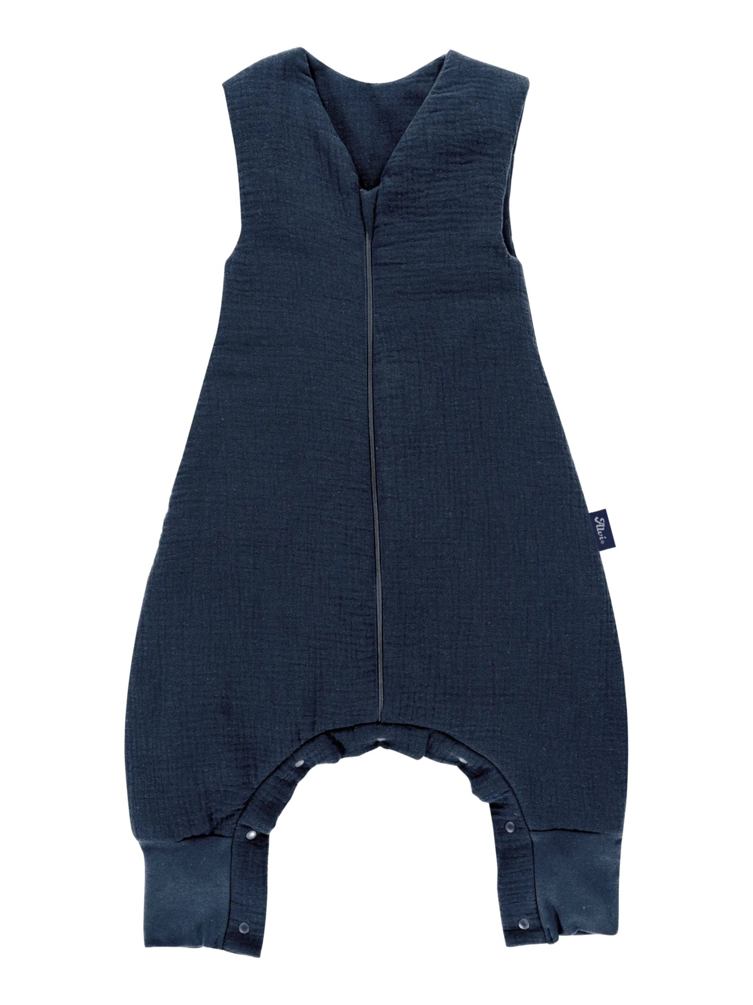 ALVI Sleeping Bag 'Schlafsack 4-Season Sleep-Overall Mull' in Blue: front