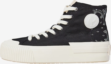 Pepe Jeans High-Top Sneakers in Black: front