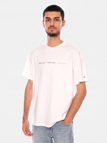 T-Shirt 'TJM REG TJ REPEAT SS TEE ANCIENT WHITE' TOMMY HILFIGER en blanc