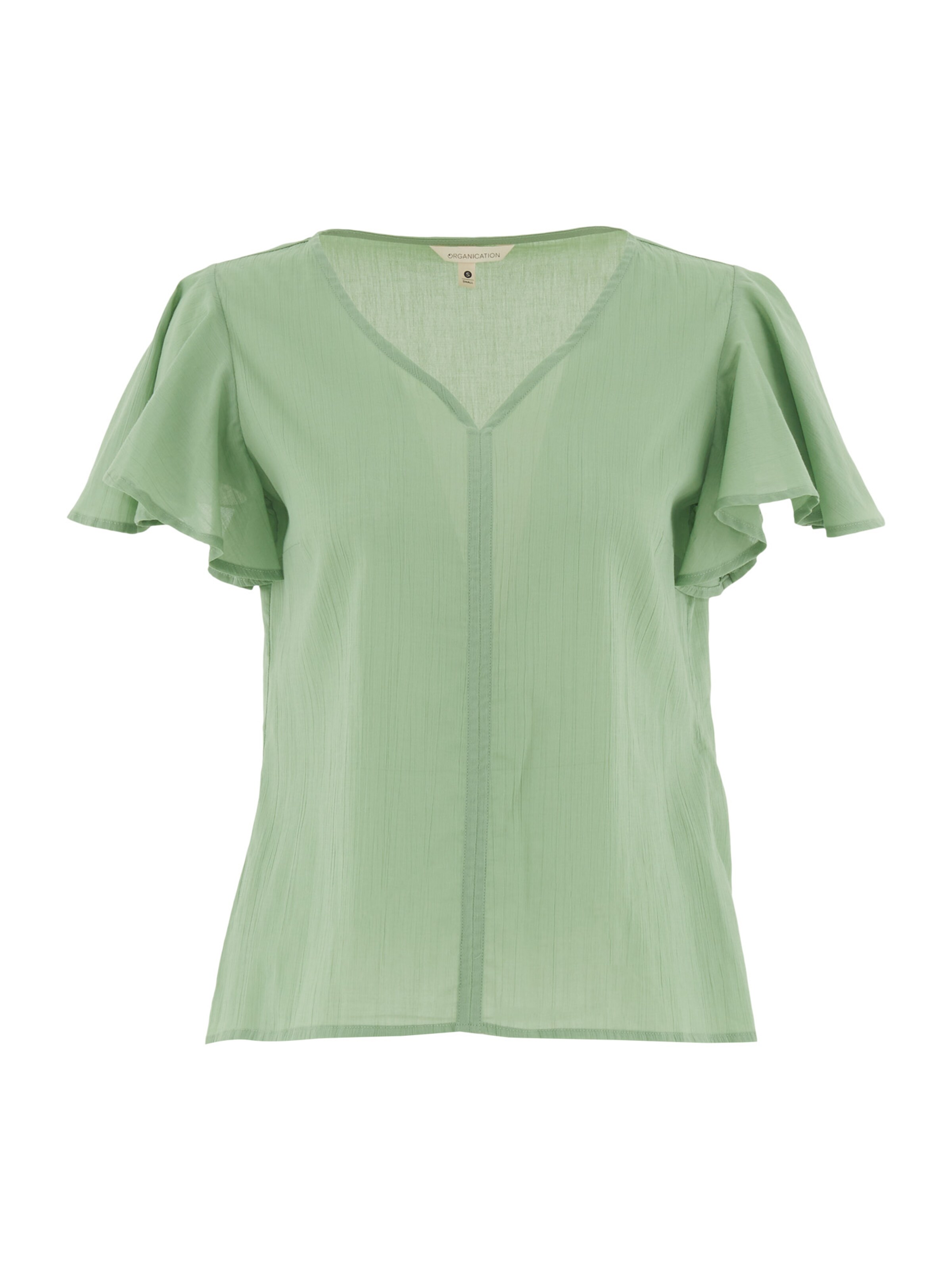 Organication Bluse in Grün: Vorderseite