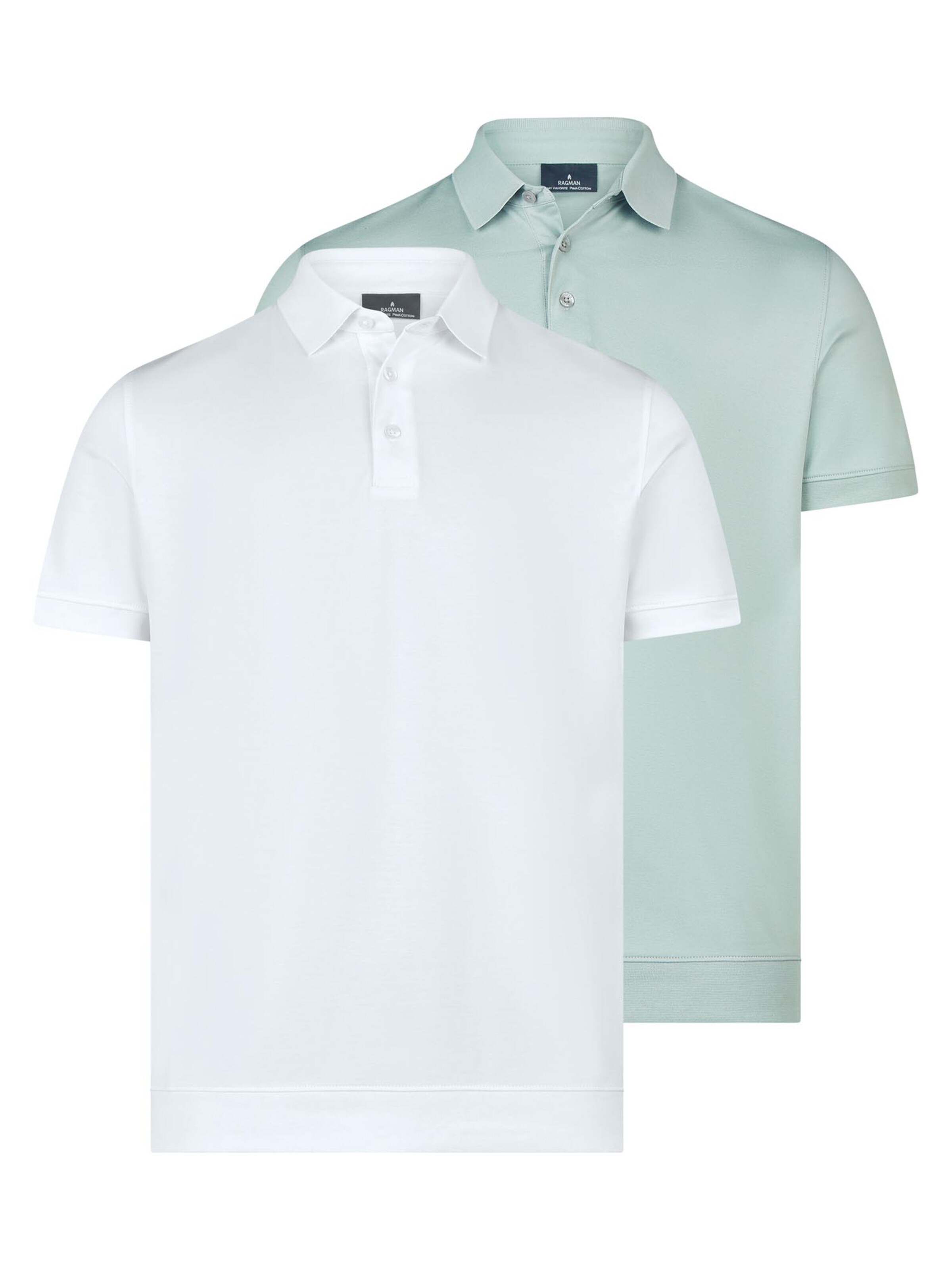 Ragman Shirt 'Basic' in Green: front