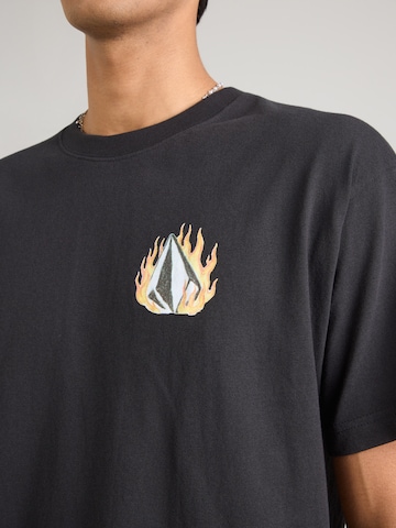 Volcom Tričko 'DOUBLE FANTASY' – černá