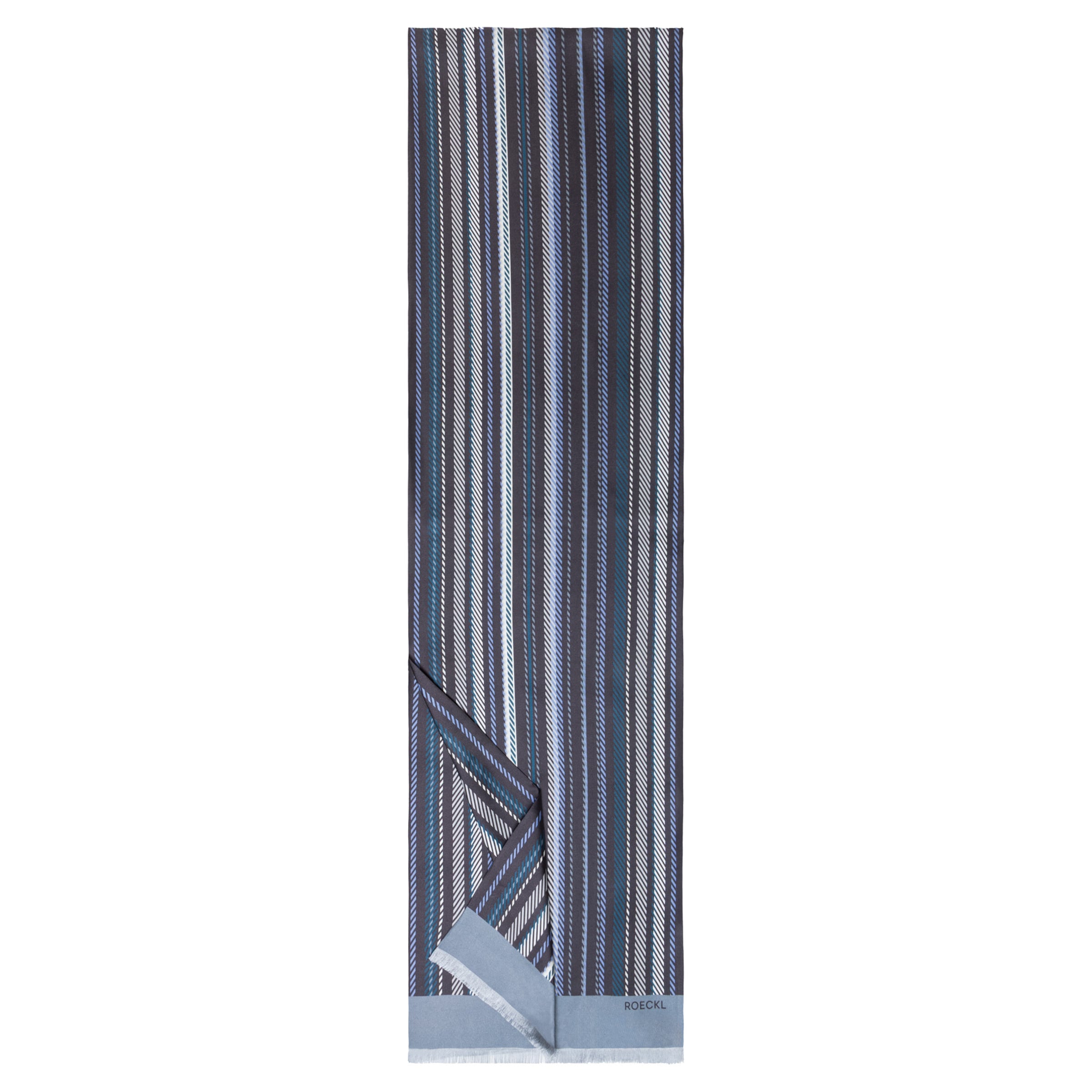 Roeckl Sjaal ' TAILORED STRIPES ' in Blauw: voorkant