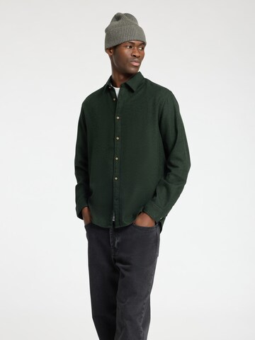 SELECTED HOMME Regular fit Button Up Shirt 'SLHOwen' in Green: front