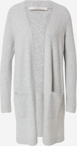 ESPRIT Knit Cardigan in Grey: front