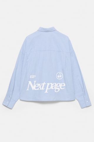 Pull&Bear Блуза 'PACIFIC' в синьо