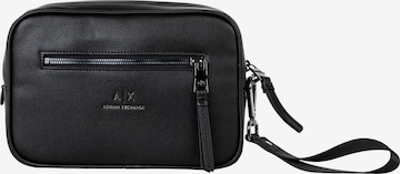 ARMANI EXCHANGE Toiletry Bag in Black: front