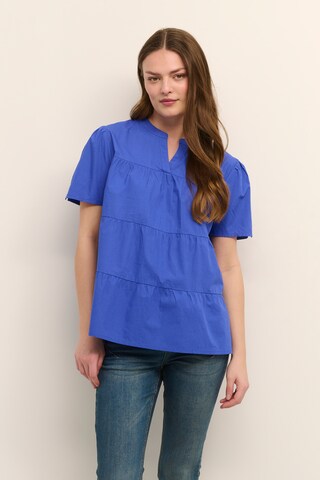 Cream Blouse 'Malinka' in Blue: front