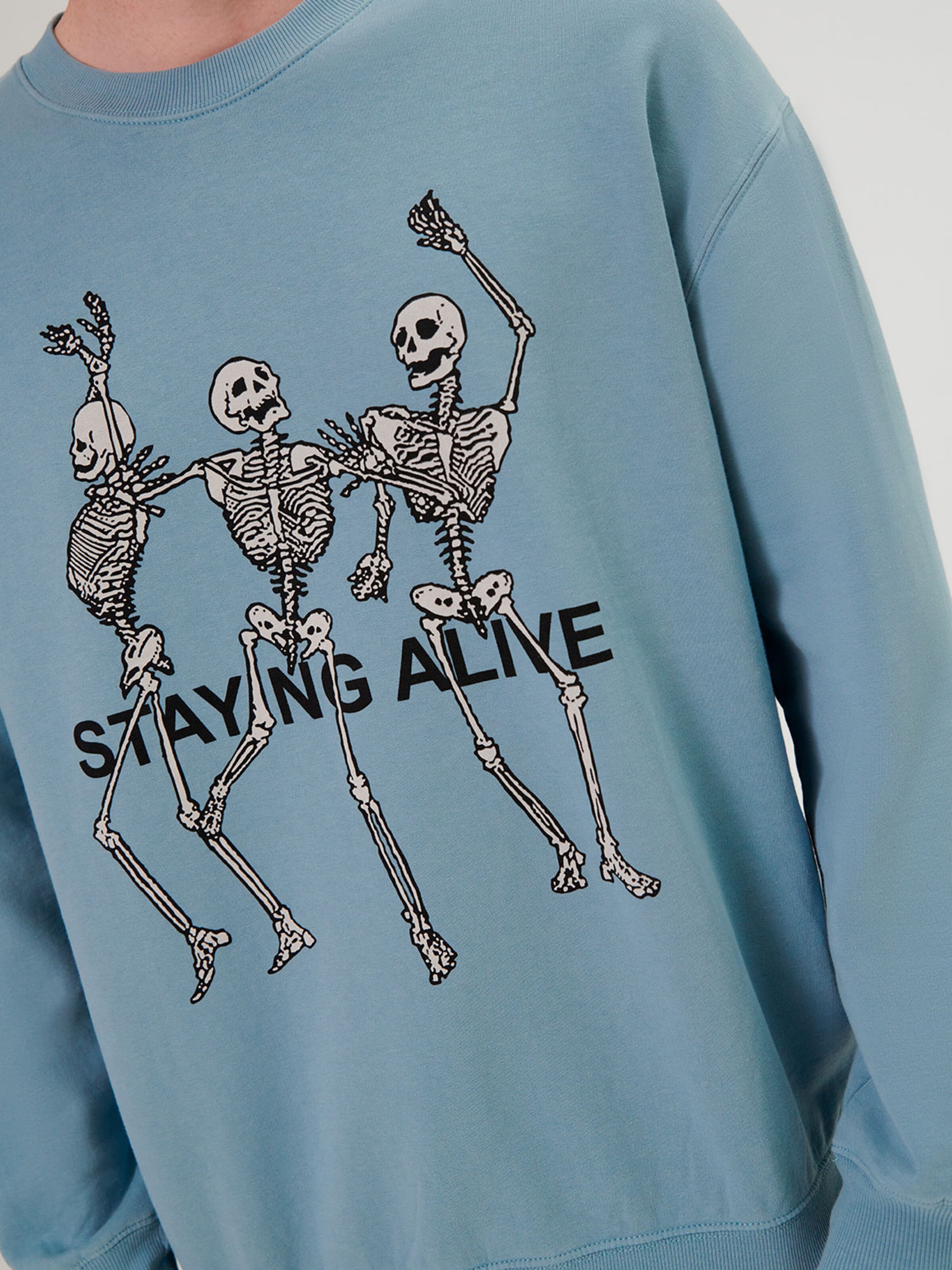 Frauen Große Größen x Swalina&Linus Sweatshirt 'Hamza' (GOTS) in Blau - EG00074 Frauen Große Größen x Swalina&Linus Sweatshirt 'Hamza' (GOTS) in Blau - EG00074