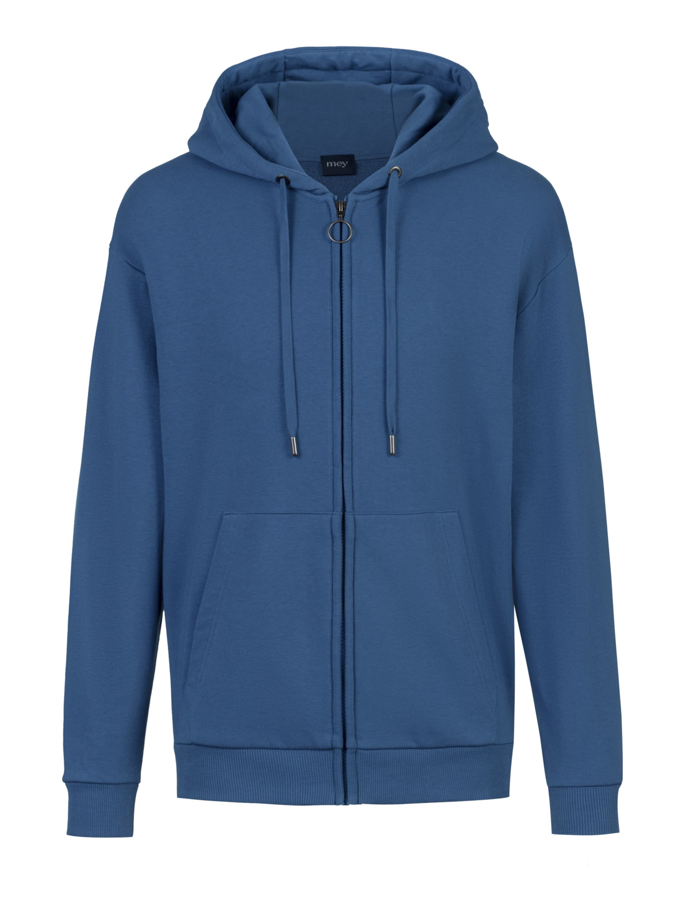 Mey Sweat jacket 'Terry Essentials' in Blue: front