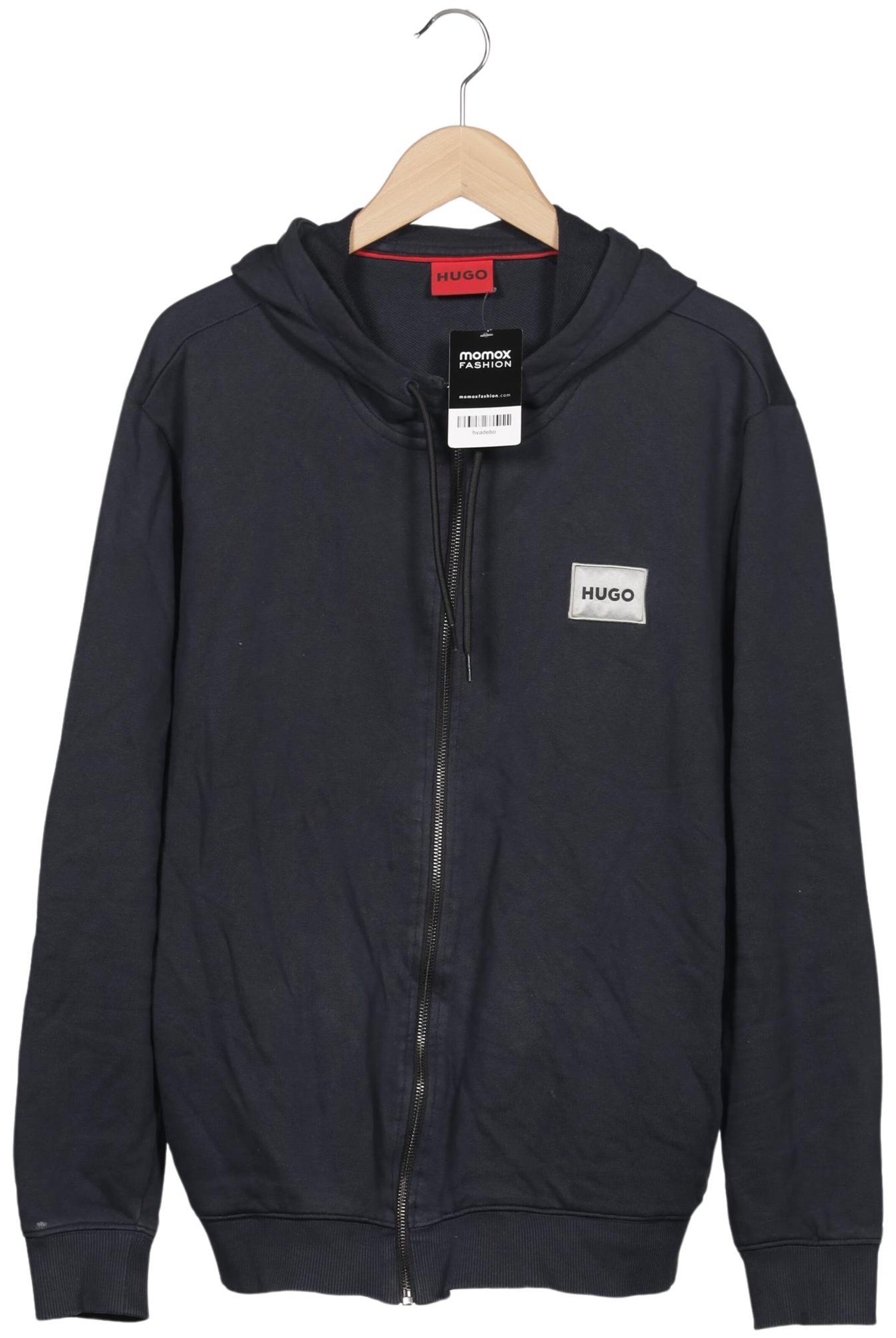 HUGO Sweatshirt & Zip-Up Hoodie in L in Blue: front