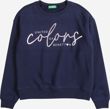 UNITED COLORS OF BENETTON Sweatshirt in Blau: predná strana