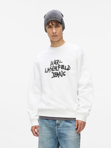 KARL LAGERFELD JEANS Bluzka sportowa w kolorze biały: przód