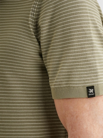 VANGUARD - Camiseta 'Polo shirt in cotton/modal with stripe pattern' en verde