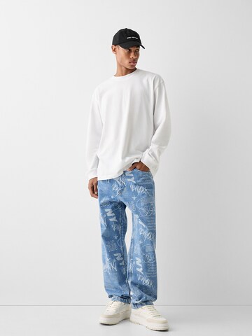 Bershka Loosefit Jeans in Blau