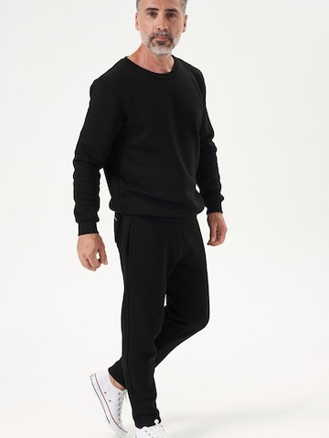 LOUIS LECLER Slim fit Trousers 'Lucien' in Black