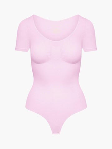 cfab by creamy fabrics Shapingbody 'T-Shirt Bodysuit Sculpting Shapewear mit String' in Pink