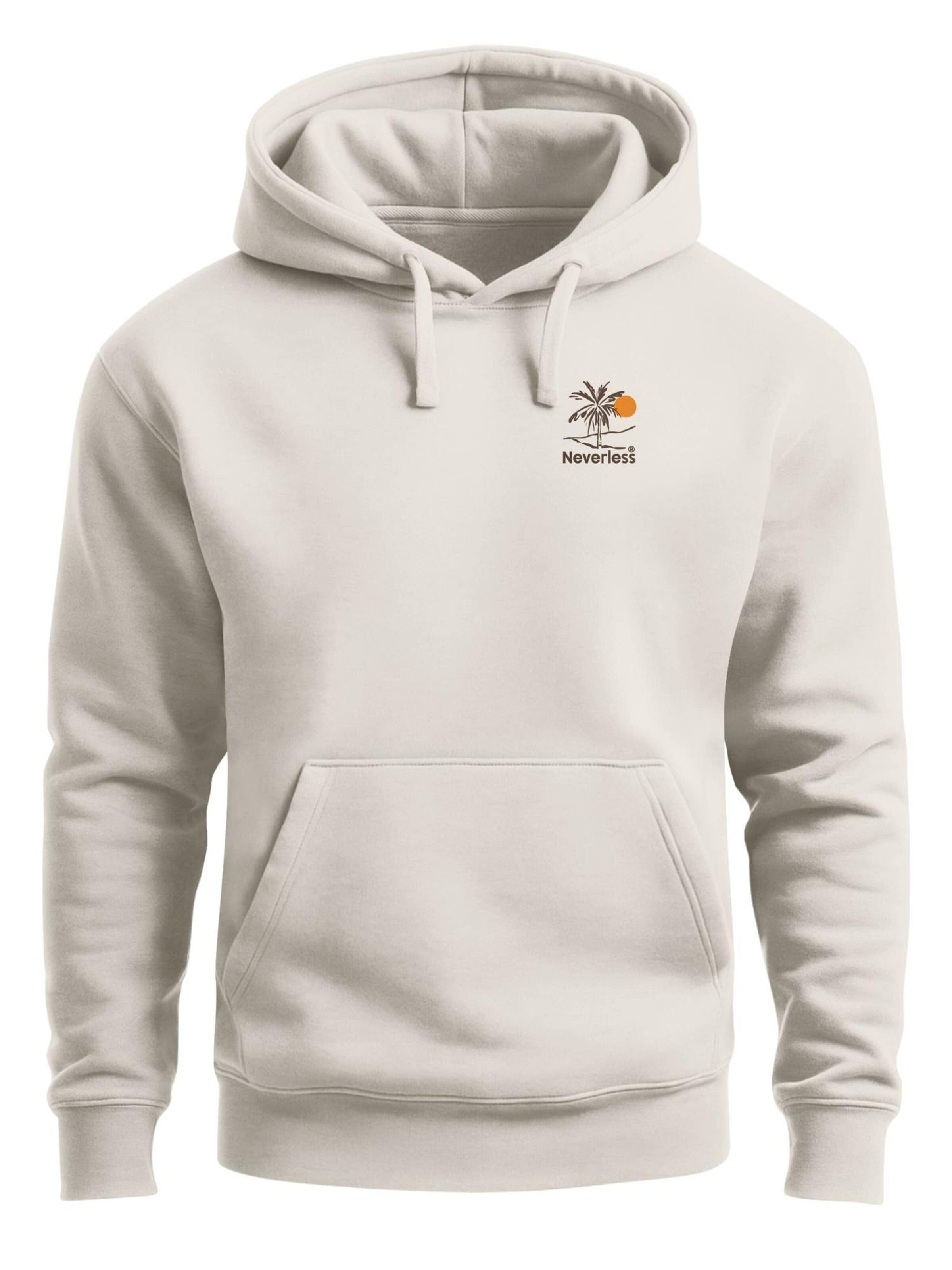 Neverless Sweatshirt 'Take me to Paradise' in Beige: front