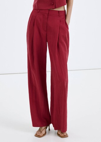 MANGOWide Leg/ Široke nogavice Hlače na crtu 'Bonnie' - crvena boja: prednji dio