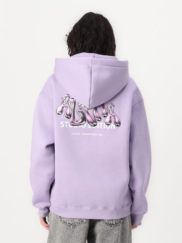 ALPHA INDUSTRIES - Sudadera en lila: frente