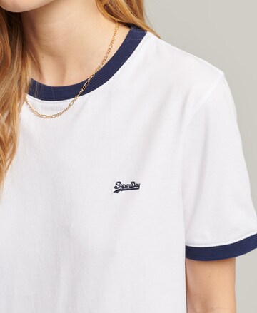 Superdry T-Shirt 'Ringer' in Weiß