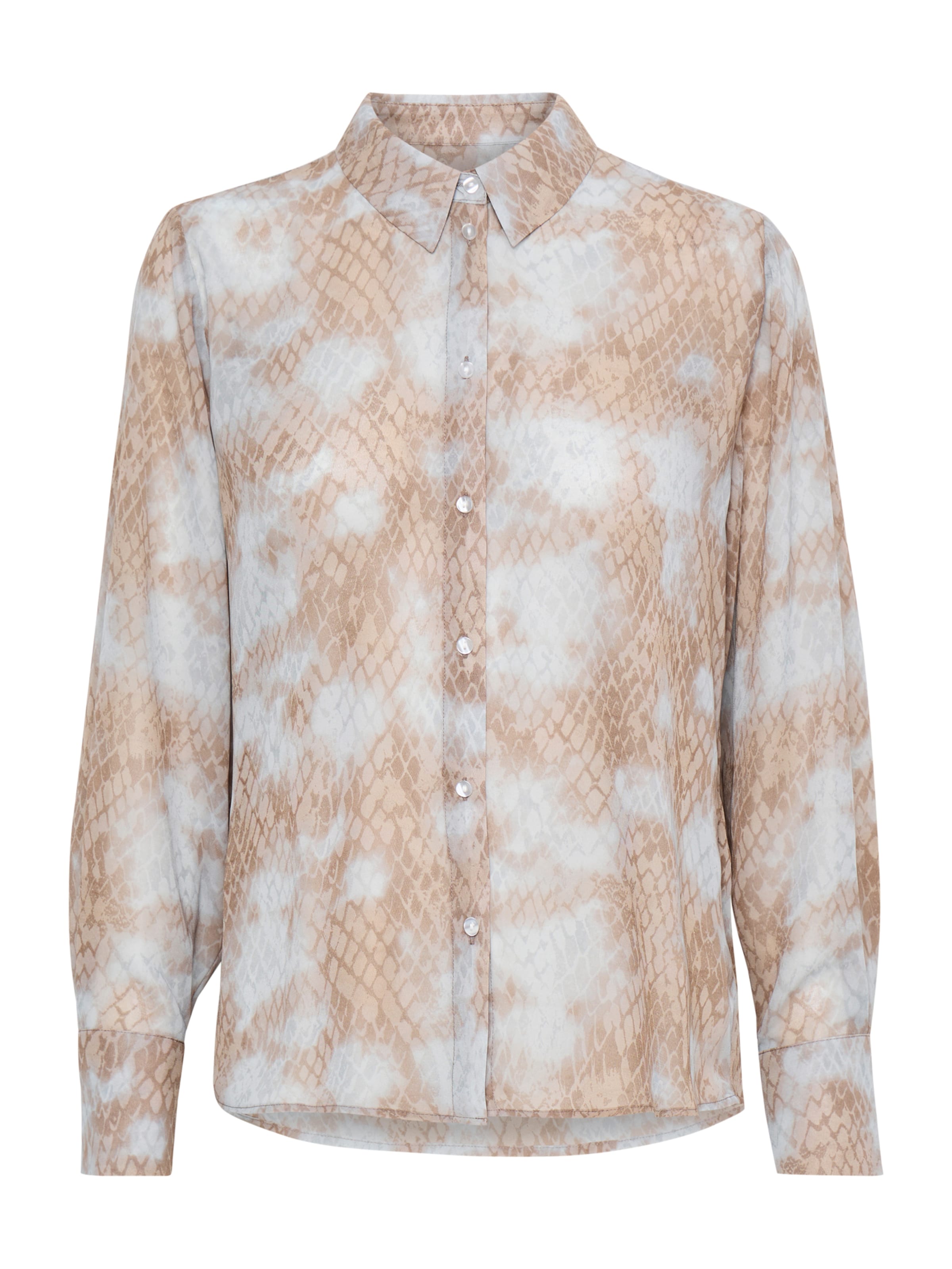 ICHI Blus &#x27;IH NEALLY&#x27; i brun: framsida