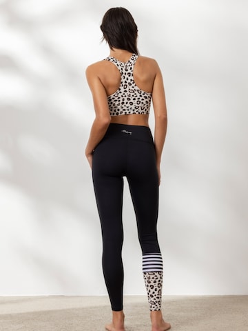 Hey Honey Skinny Sports trousers 'Surf Style' in Beige