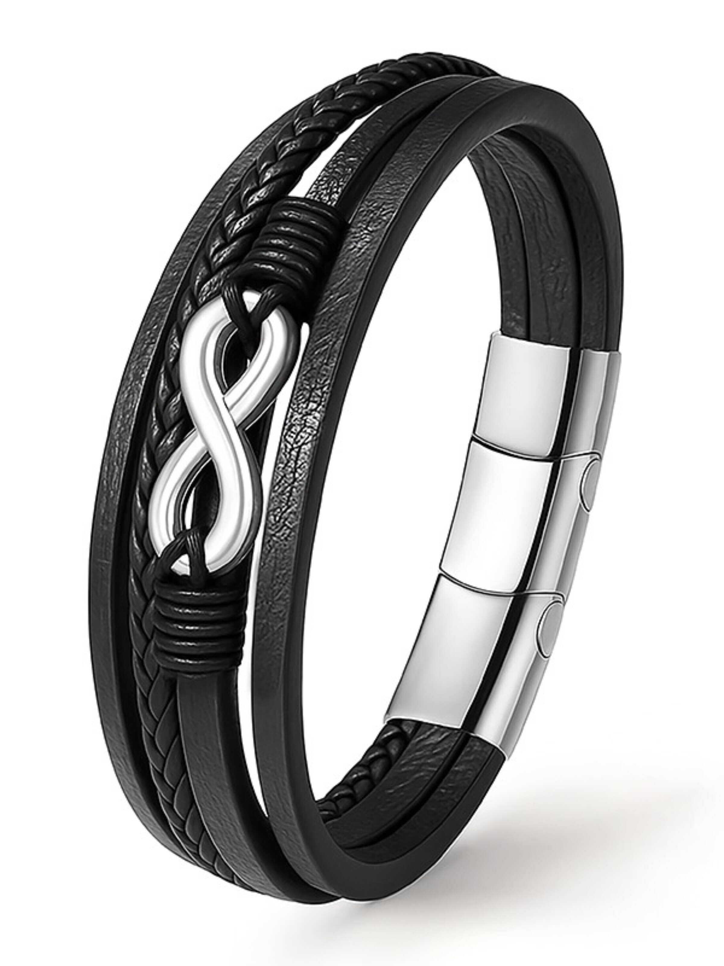 UNIQAL Armband 'NICE' in Zilver: voorkant