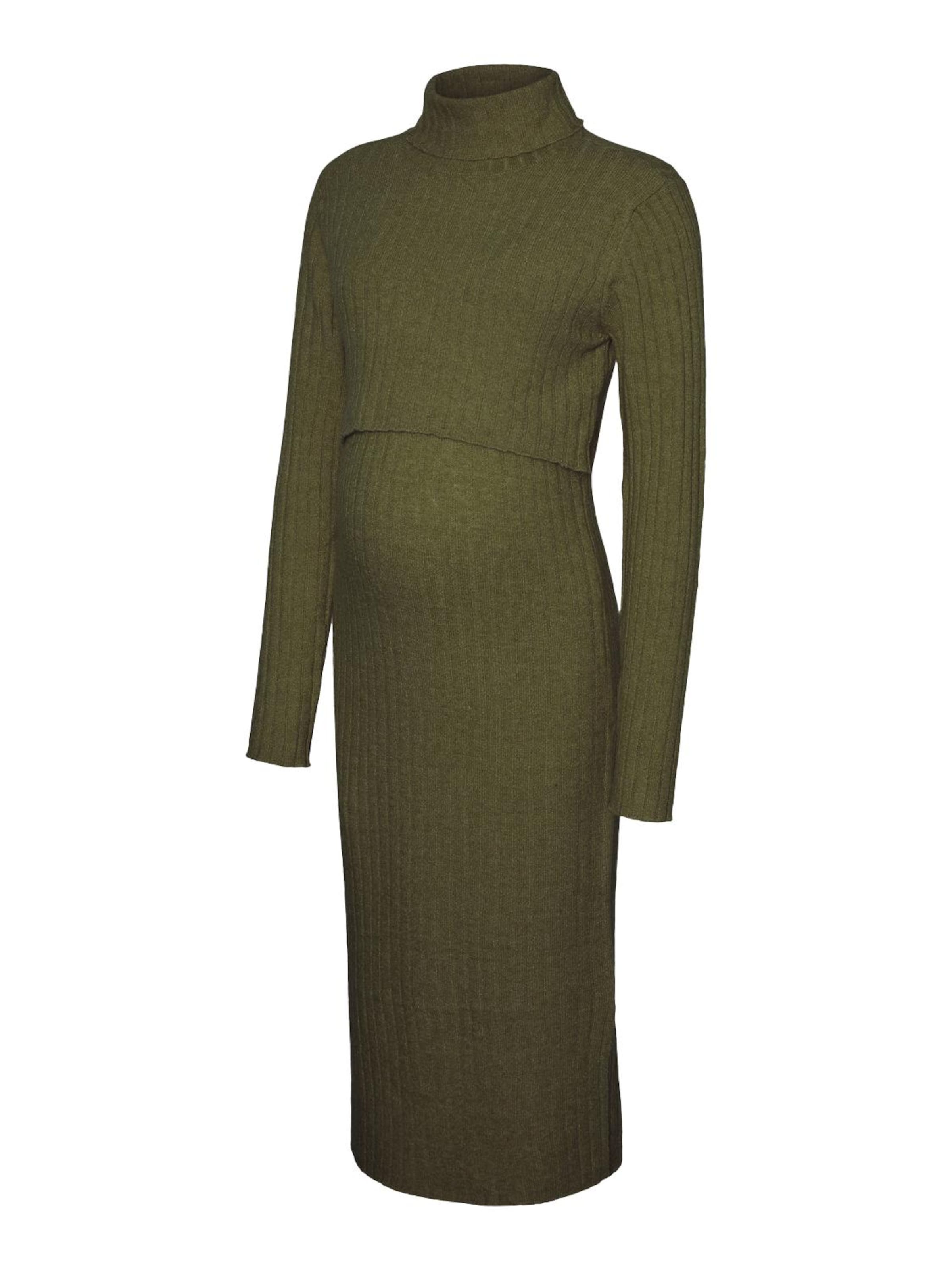 MAMALICIOUS Knitted dress 'Suniva' in Green: front
