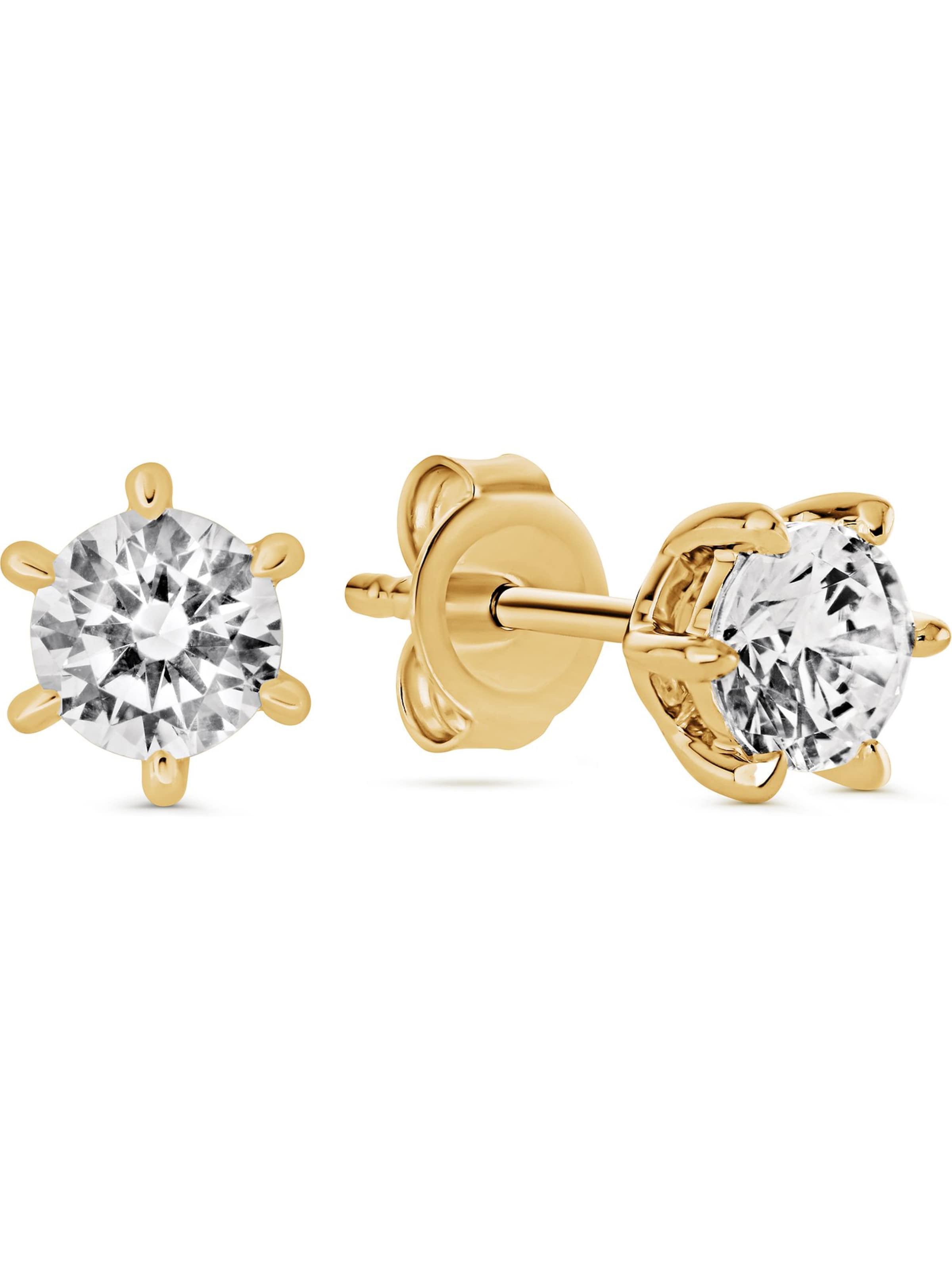 CHRIST Ohrringe in Gelb: Vorderseite